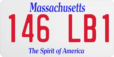 MA license plate 146LB1
