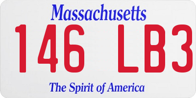 MA license plate 146LB3