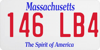 MA license plate 146LB4