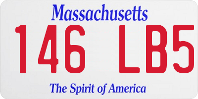 MA license plate 146LB5