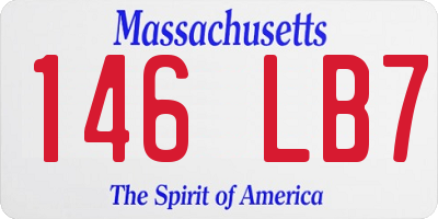 MA license plate 146LB7