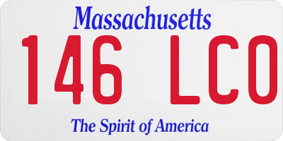 MA license plate 146LC0