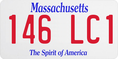 MA license plate 146LC1