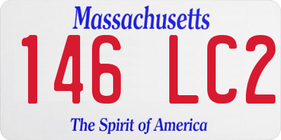 MA license plate 146LC2