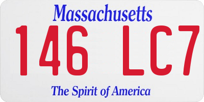 MA license plate 146LC7