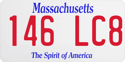 MA license plate 146LC8