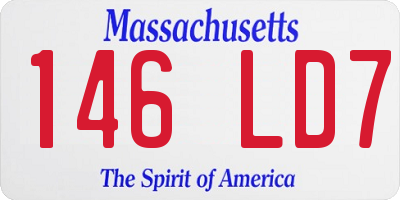 MA license plate 146LD7