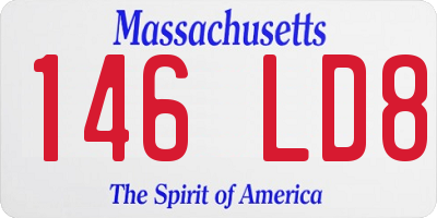 MA license plate 146LD8