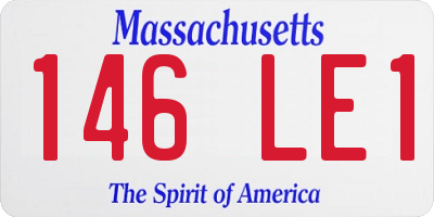 MA license plate 146LE1