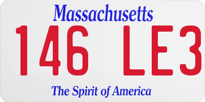 MA license plate 146LE3