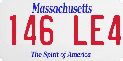 MA license plate 146LE4