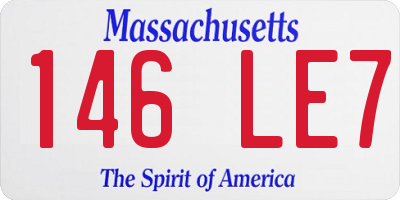 MA license plate 146LE7