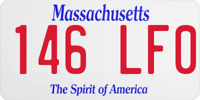 MA license plate 146LF0