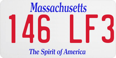 MA license plate 146LF3