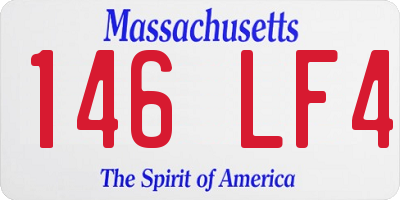 MA license plate 146LF4