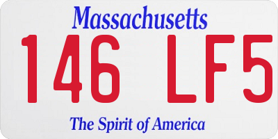 MA license plate 146LF5