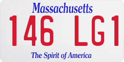 MA license plate 146LG1