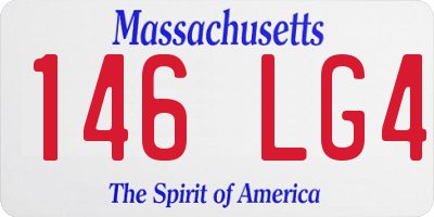 MA license plate 146LG4