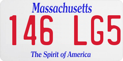 MA license plate 146LG5