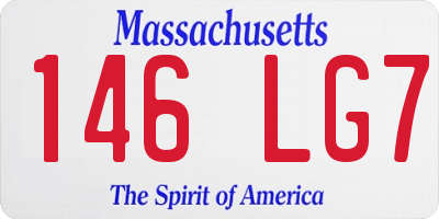 MA license plate 146LG7
