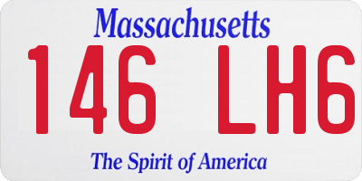 MA license plate 146LH6