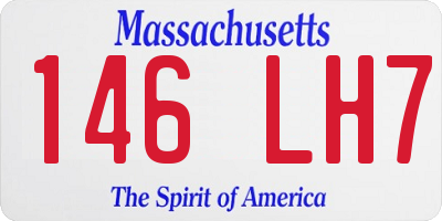 MA license plate 146LH7