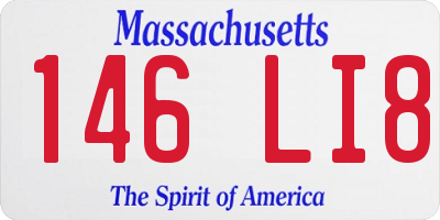 MA license plate 146LI8
