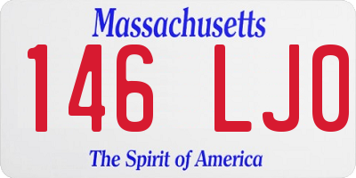 MA license plate 146LJ0