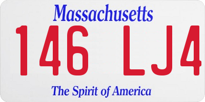MA license plate 146LJ4