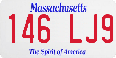 MA license plate 146LJ9