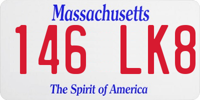 MA license plate 146LK8