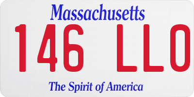MA license plate 146LL0