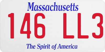 MA license plate 146LL3