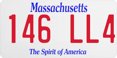 MA license plate 146LL4
