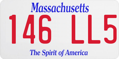 MA license plate 146LL5
