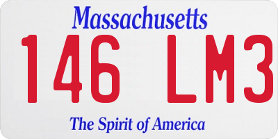 MA license plate 146LM3