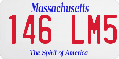 MA license plate 146LM5