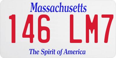 MA license plate 146LM7