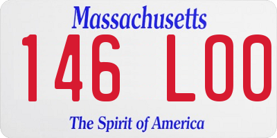 MA license plate 146LO0