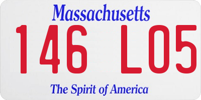 MA license plate 146LO5