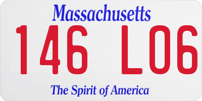 MA license plate 146LO6