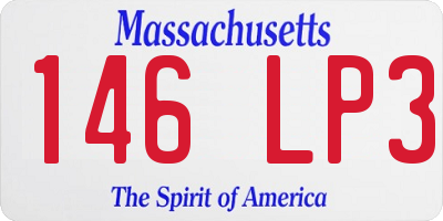 MA license plate 146LP3