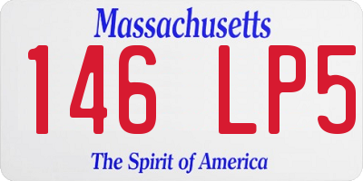 MA license plate 146LP5