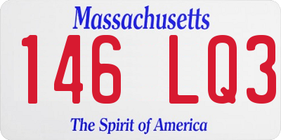 MA license plate 146LQ3