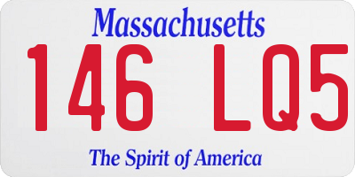 MA license plate 146LQ5