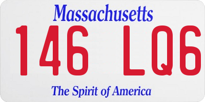 MA license plate 146LQ6