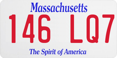MA license plate 146LQ7