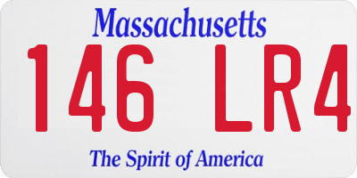 MA license plate 146LR4