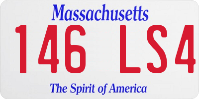 MA license plate 146LS4