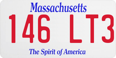 MA license plate 146LT3